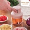 Mini Food Chopper Portable USB Rechargeable Vegetable Garlic Meat Grinder | With Cable - Size 250ml